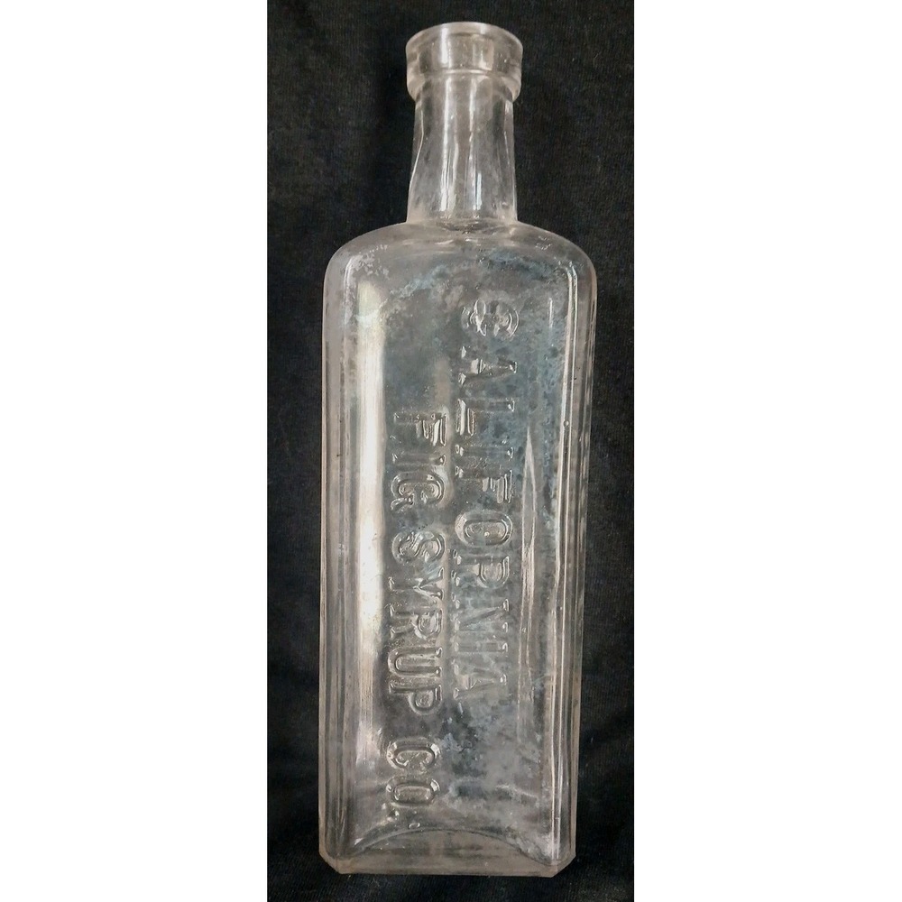 Vintage California Fig Syrup Co Bottle San‎ Francisco Cal Louisville Kentucky